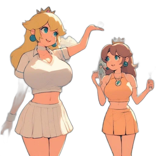 dress, crown, concept art, pixel art, anime, cartoon, pastel, monochrome transparent PNG cut-out