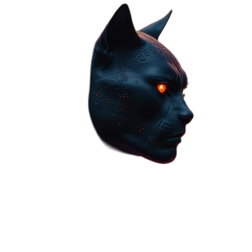 mask, face, creature, animal, 3d render, concept art, comic book art, photorealistic transparent PNG cut-out