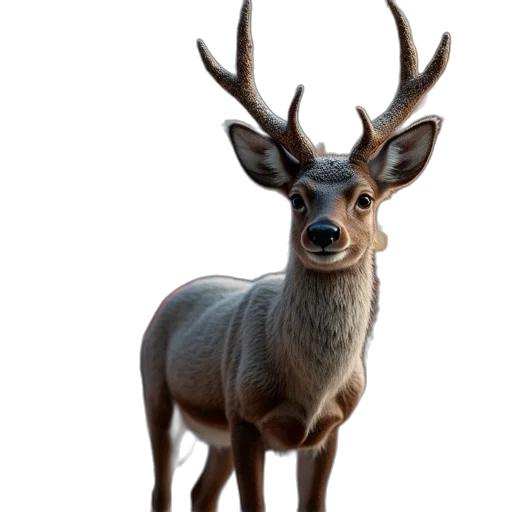 animal, creature, crown, staff, 3d render, photorealistic, concept art, fantasy art transparent PNG cut-out