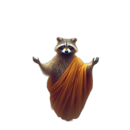 animal, creature, dress, staff, concept art, 3d render, fantasy art, photorealistic transparent PNG cut-out