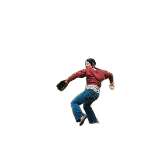 jacket, person, red, sweater transparent PNG cut-out
