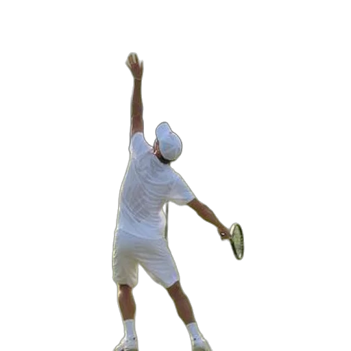 staff, hat, 3d render, photorealistic, concept art, tennis, player, white transparent PNG cut-out