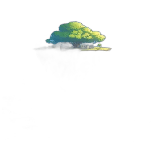 tree, car, umbrella, hat, concept art, pixel art, 3d render, watercolor transparent PNG cut-out