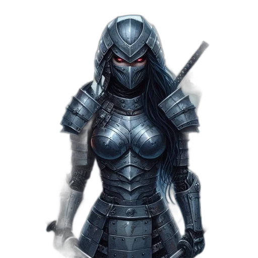 sword, weapon, mask, concept art, fantasy art, comic book art, pixel art, dark transparent PNG cut-out