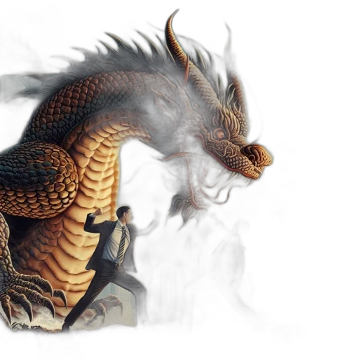 dragon, creature, animal, fantasy art, concept art, photorealistic, 3d render, golden transparent PNG cut-out