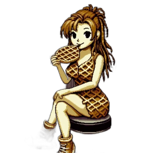 dress, jewelry, food, crown, pixel art, anime, cartoon, concept art transparent PNG cut-out