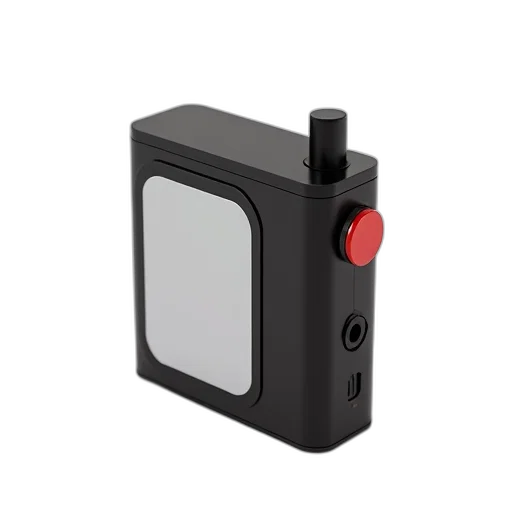 robot, weapon, black, silver, electronic, device, red, button transparent PNG cut-out