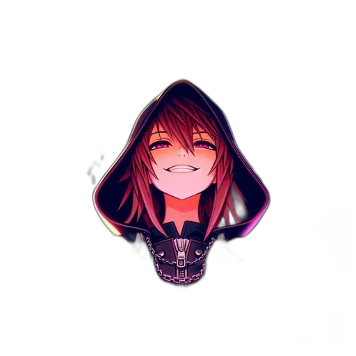 mask, jacket, face, staff, anime, pixel art, cartoon, 3d render transparent PNG cut-out