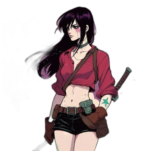 weapon, staff, concept art, anime, fantasy art, comic book art, red, dark transparent PNG cut-out