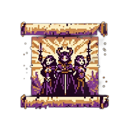 crown, staff, pixel art, fantasy art, concept art, dark, golden, monochrome transparent PNG cut-out