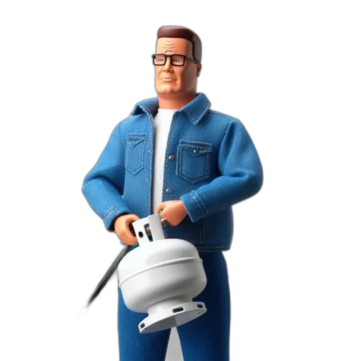 robot, staff, jacket, 3d render, concept art, cartoon, animated, figure transparent PNG cut-out