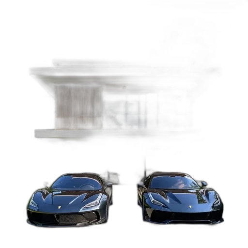 car, 3d render, concept art, photorealistic, pixel art, fog, blue, modern transparent PNG cut-out