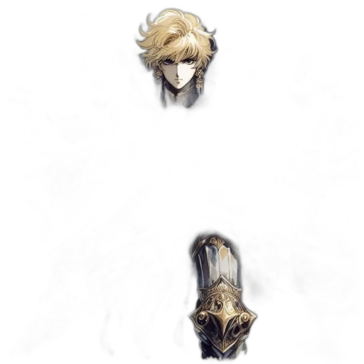 mask, weapon, crown, face, concept art, watercolor, fantasy art, anime transparent PNG cut-out