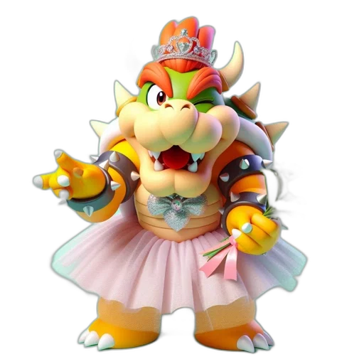 crown, dress, dragon, weapon, 3d render, concept art, anthropomorphic, creature transparent PNG cut-out