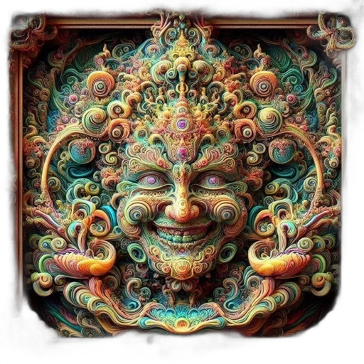 mask, face, crown, staff, fantasy art, 3d render, concept art, photorealistic transparent PNG cut-out