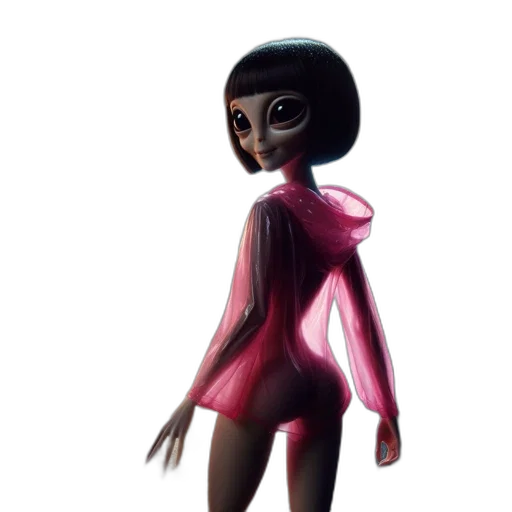 dress, robot, creature, jacket, concept art, 3d render, cartoon, fantasy art transparent PNG cut-out