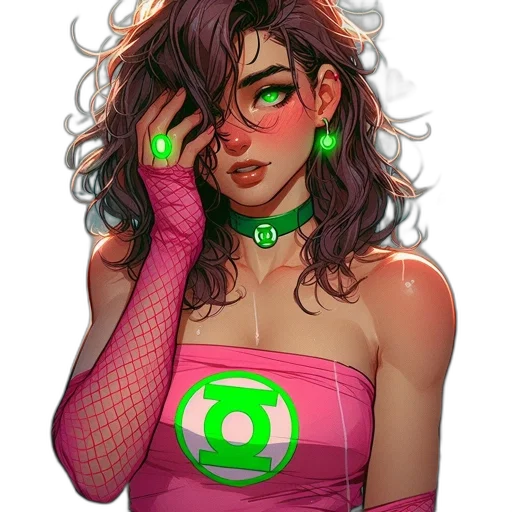 mask, dress, cyberpunk, comic book art, concept art, fantasy art, neon lights, neon transparent PNG cut-out