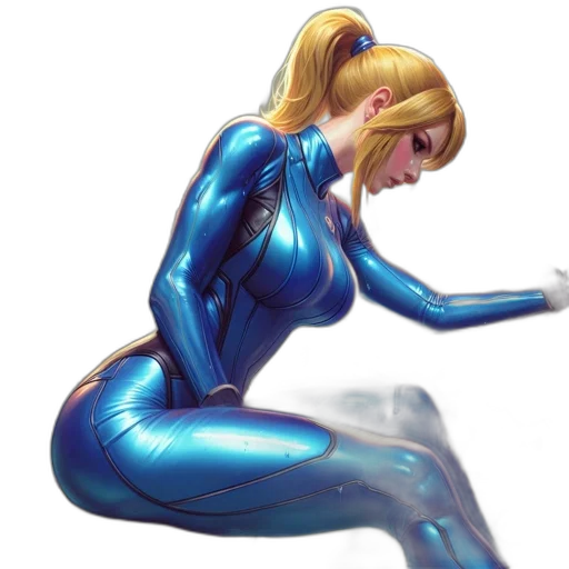 robot, concept art, comic book art, 3d render, photorealistic, blue, woman, shiny transparent PNG cut-out