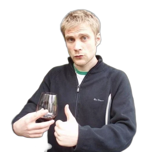 staff, bottle, jacket, face, 3d render, photorealistic, man, blue transparent PNG cut-out