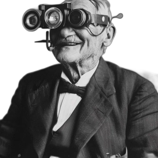 staff, mask, face, senior, man, sits, portrayed, distinct transparent PNG cut-out
