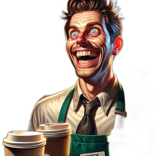staff, face, food, robot, comic book art, photorealistic, concept art, 3d render transparent PNG cut-out