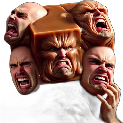 face, mask, food, creature, concept art, photorealistic, 3d render, pixel art transparent PNG cut-out