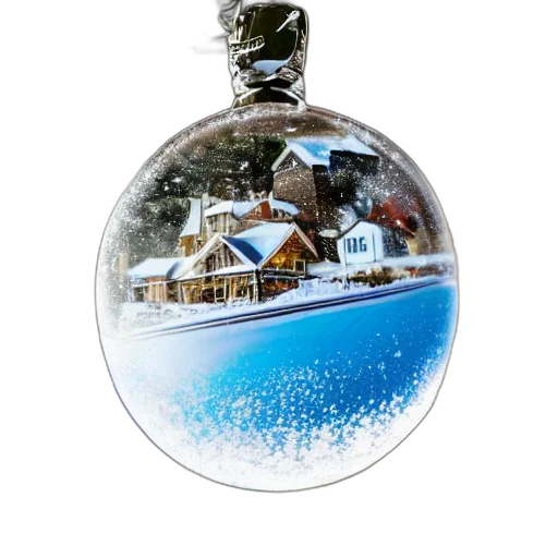 jewelry, photorealistic, snow, globe transparent PNG cut-out