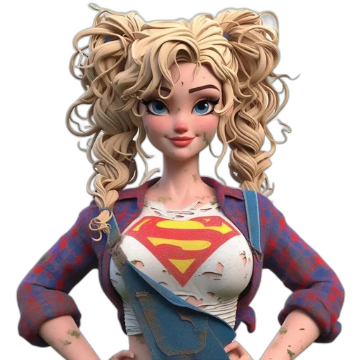 dress, face, comic book art, 3d render, concept art, cartoon, animated, female transparent PNG cut-out