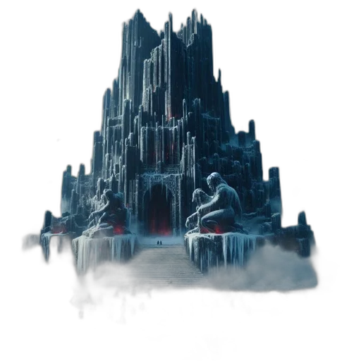 crown, building, dragon, concept art, fantasy art, pixel art, 3d render, fog transparent PNG cut-out