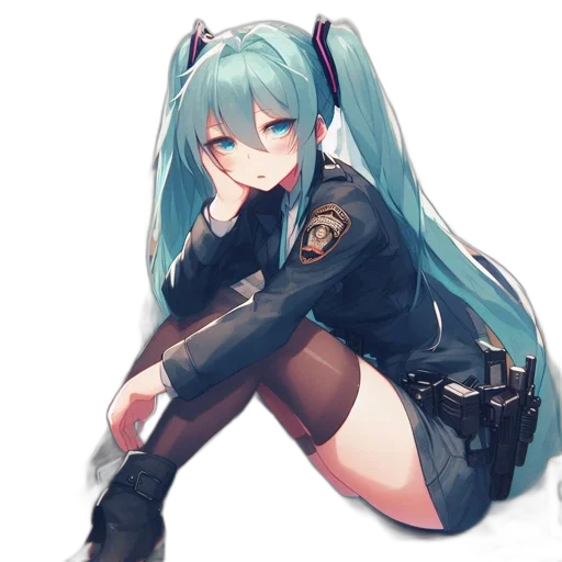 jacket, robot, staff, weapon, anime, cyberpunk, concept art, pixel art transparent PNG cut-out