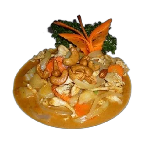 food, crown, jewelry, photorealistic, bowl, curry, cashews, carrots transparent PNG cut-out