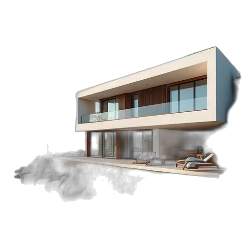 building, 3d render, photorealistic, concept art transparent PNG cut-out