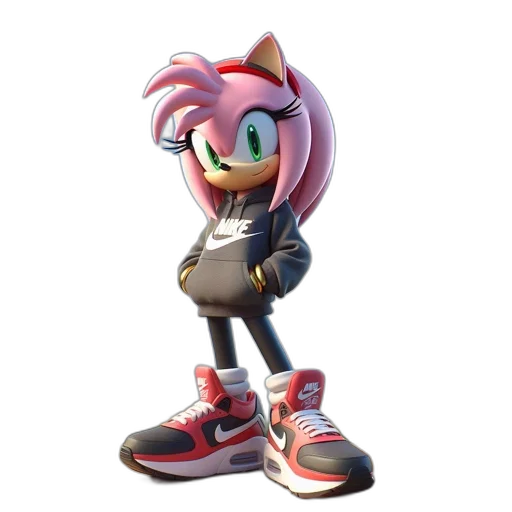 shoes, jacket, creature, animal, 3d render, concept art, vaporwave, cartoon transparent PNG cut-out