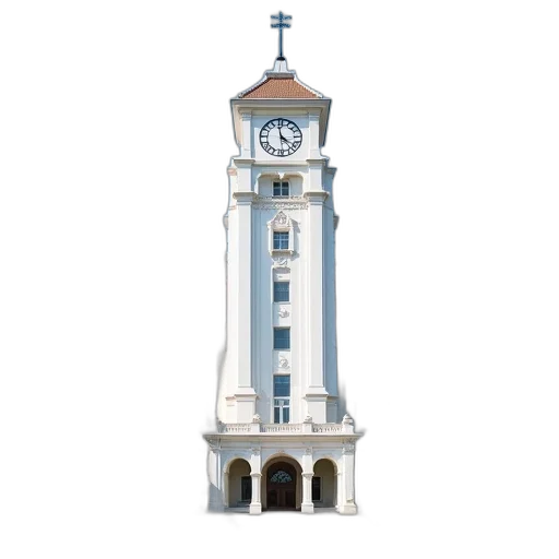 building, 3d render, photorealistic, pixel art, concept art, large, white, prominent transparent PNG cut-out