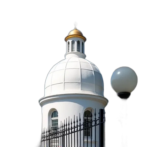 building, hat, crown, umbrella, 3d render, photorealistic, concept art, white transparent PNG cut-out
