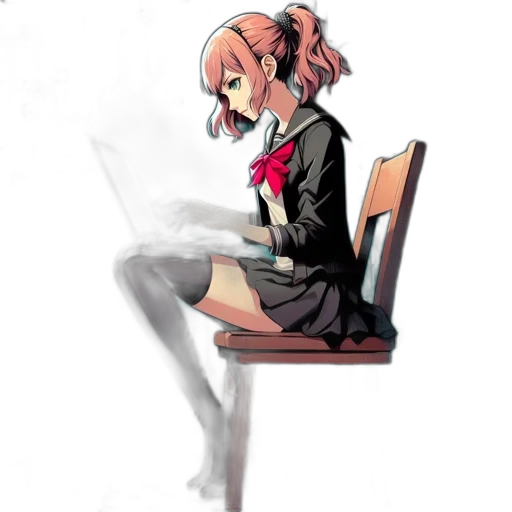 dress, face, flower, staff, concept art, anime, pixel art, comic book art transparent PNG cut-out