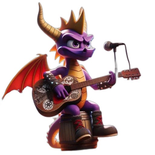 dragon, weapon, staff, concept art, 3d render, fantasy art, pixel art, anthropomorphic transparent PNG cut-out