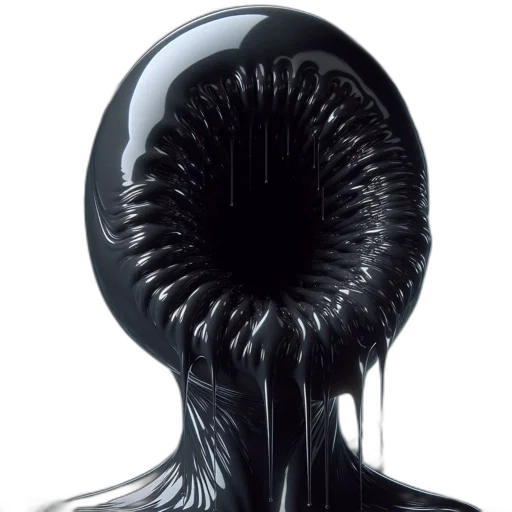 hair, mask, creature, face, 3d render, concept art, photorealistic, outer space transparent PNG cut-out