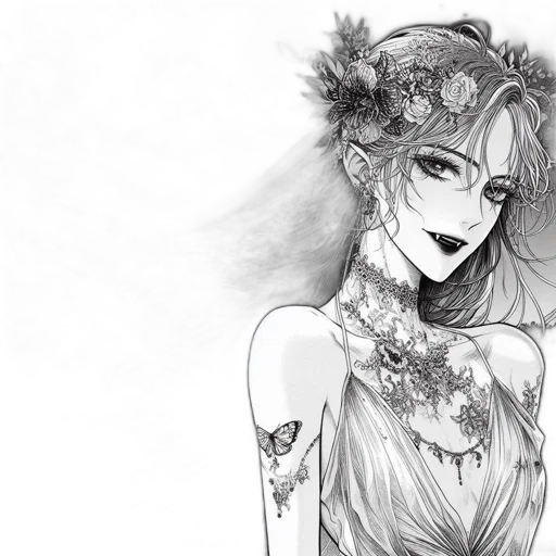 dress, jewelry, crown, mask, fantasy art, anime, cartoon, comic book art transparent PNG cut-out
