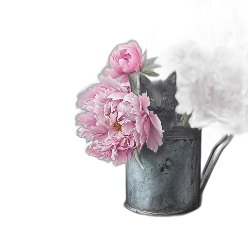 flower, crown, bottle, weapon, photorealistic, watercolor, oil painting, 3d render transparent PNG cut-out