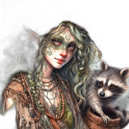mask, creature, animal, fantasy art, concept art, photorealistic, watercolor, forest transparent PNG cut-out