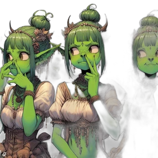 mask, concept art, fantasy art, comic book art, pixel art, green, earth tones, three transparent PNG cut-out