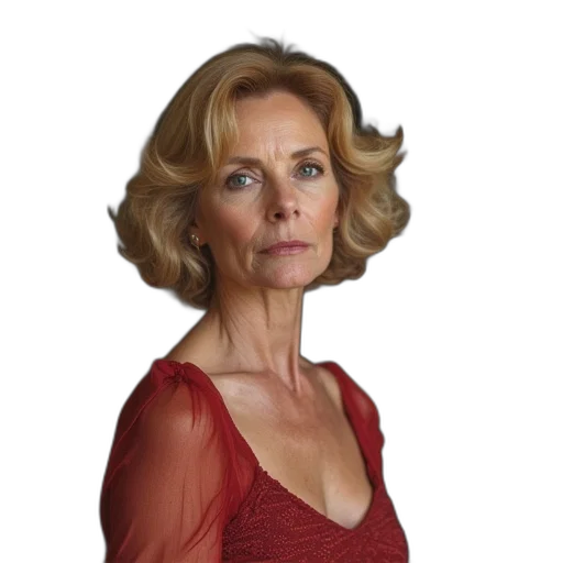 dress, face, staff, hair, photorealistic, barbara, walters transparent PNG cut-out