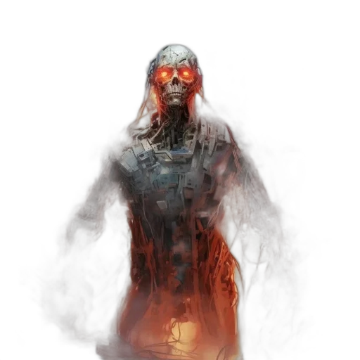 mask, face, robot, creature, concept art, comic book art, fantasy art, photorealistic transparent PNG cut-out
