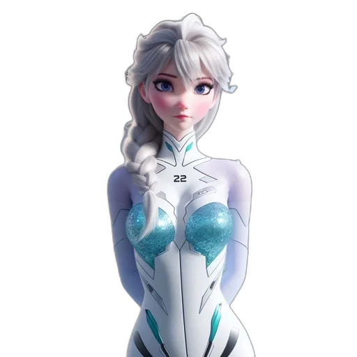 dress, robot, face, concept art, 3d render, fantasy art, comic book art, pastel transparent PNG cut-out