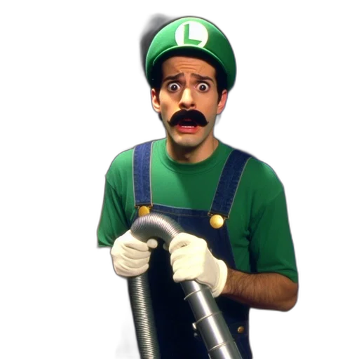 staff, weapon, hat, 3d render, concept art, storeroom, setting, luigi transparent PNG cut-out