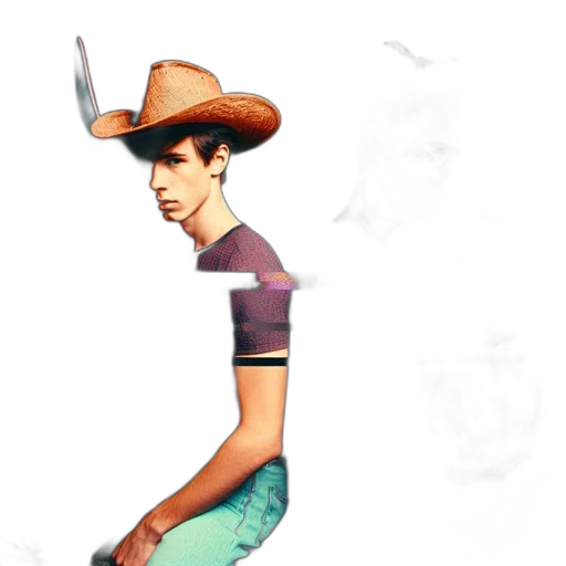 hat, staff, concept art, 3d render, cartoon, pixel art, pastel, earth tones transparent PNG cut-out