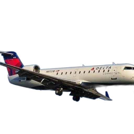 delta, connection, airplane, flying, against, clear, blue, sky transparent PNG cut-out