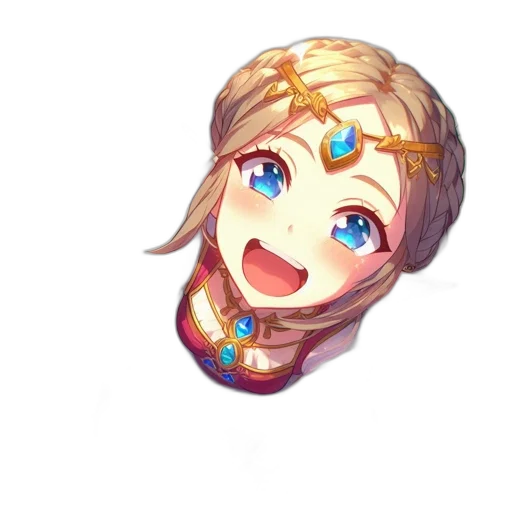 face, crown, staff, weapon, anime, pixel art, fantasy art, concept art transparent PNG cut-out