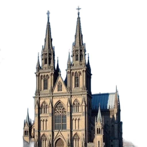 building, crown, dragon, 3d render, concept art, photorealistic, majestic, cathedral transparent PNG cut-out